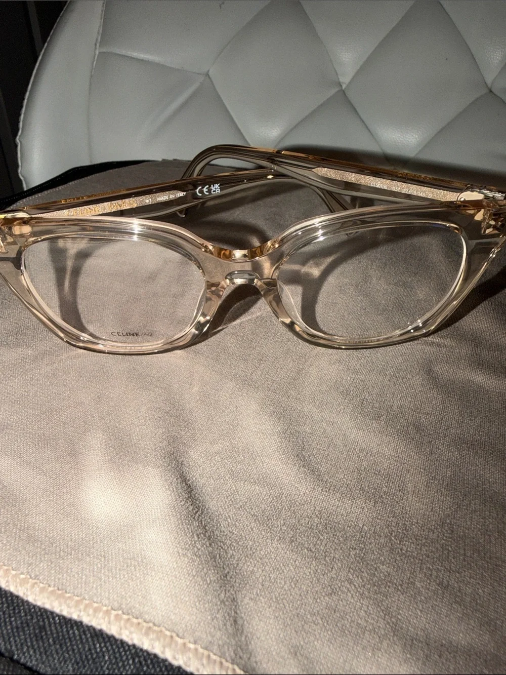 Celine Transparent Nude/Taupe Women's Sunglasses